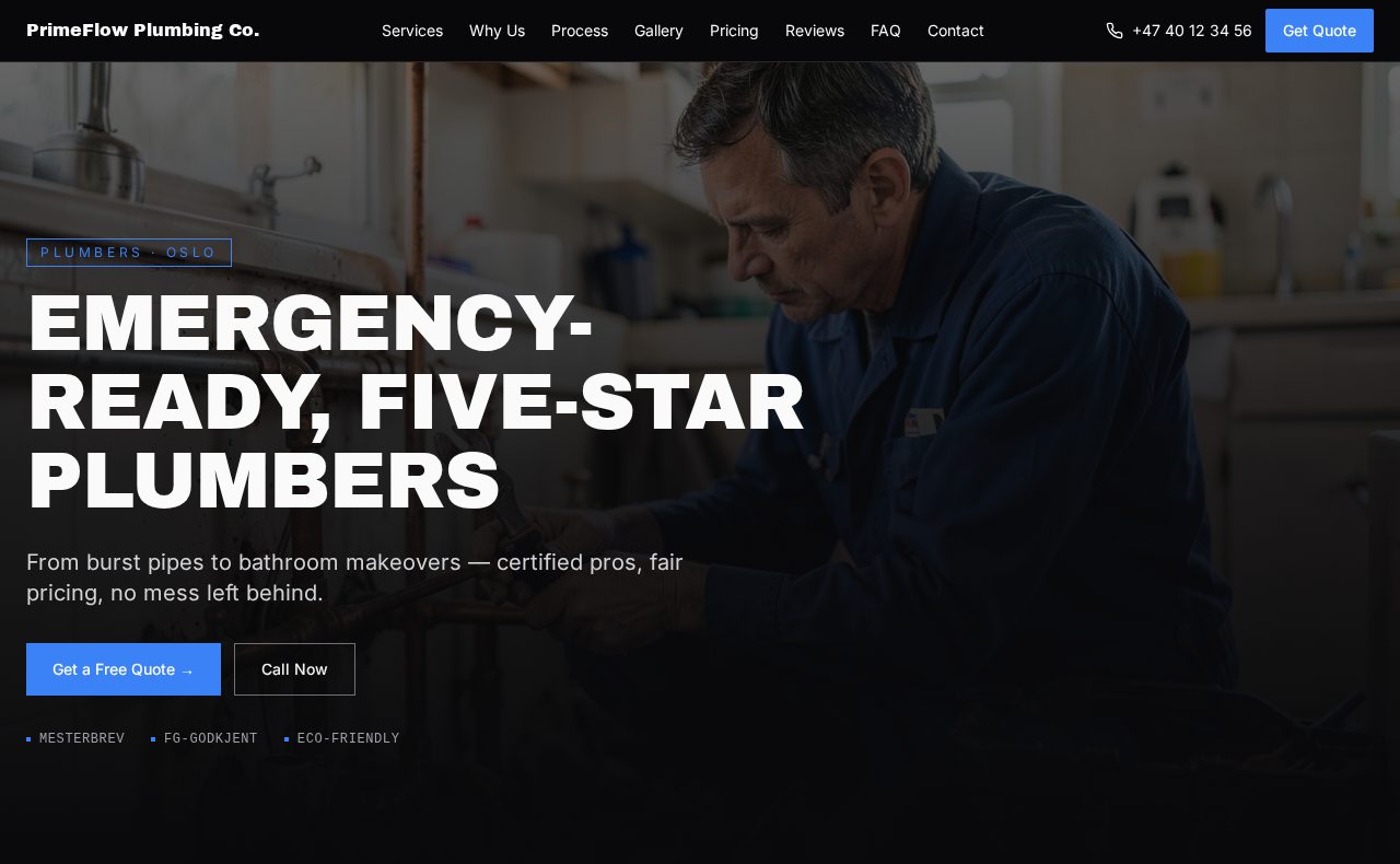 Plumber website built by IndustrySites Pro